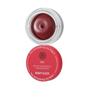 Beauty Glazed Velvet Super Matte Lip & Cheek Mud - 302